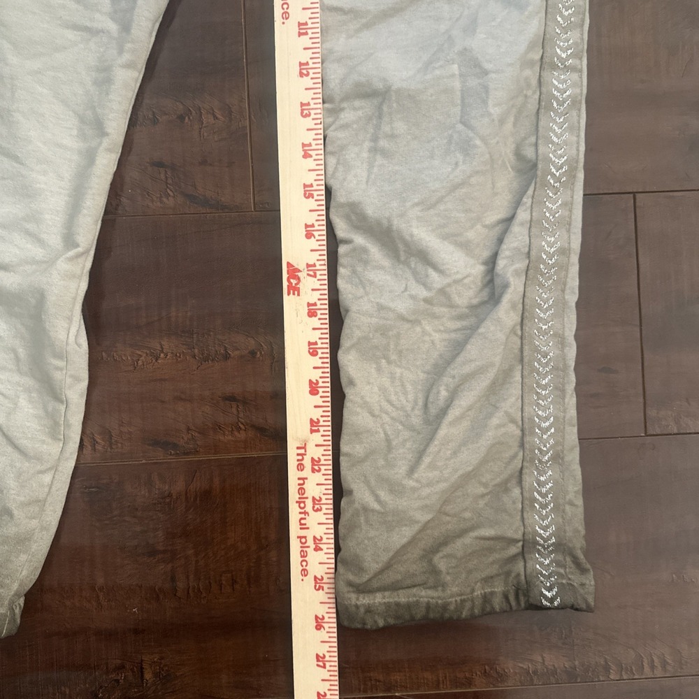 NWT SCANDAL Made in Italy Sequin Star Patchwork Jogger Pants Washed Khaki Size 8 - Picture 6 of 8